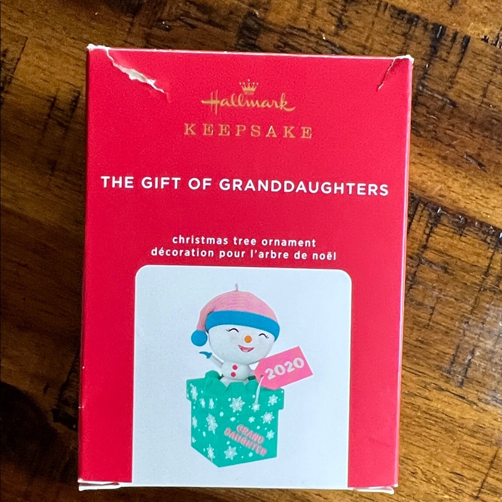 Hallmark Red and Blue Granddaughter Ornament